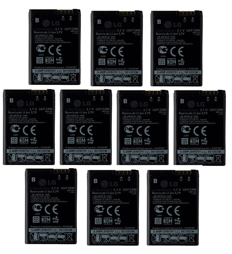 KIT 10x 1000mAh Replacement Battery (LGIP-520N) for LG Chocolate / GD900 / GW505 - LG - Simple Cell Shop, Free shipping from Maryland!
