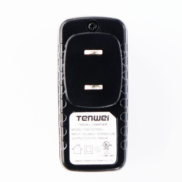 Tenwei Travel Charger AC Power Adapter with USB Port - Black - TS22-501000U - Tenwei - Simple Cell Shop, Free shipping from Maryland!