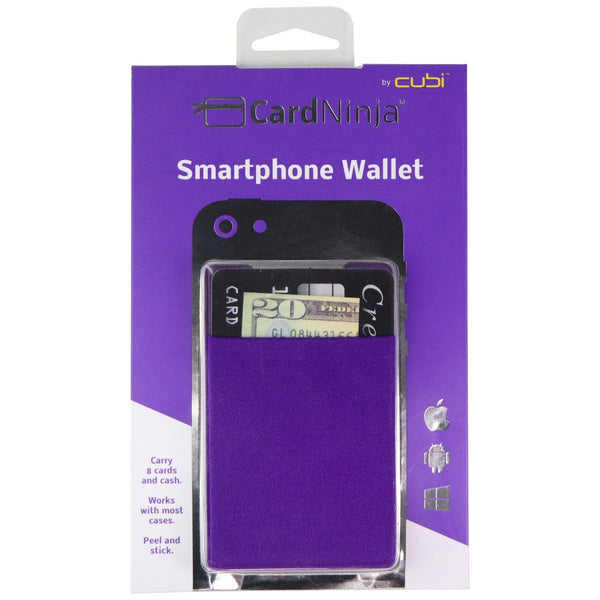 CardNinja Ultra Slim Self Adhesive Wallet Pouch for Smartphones - Eggplant - CardNinja - Simple Cell Shop, Free shipping from Maryland!