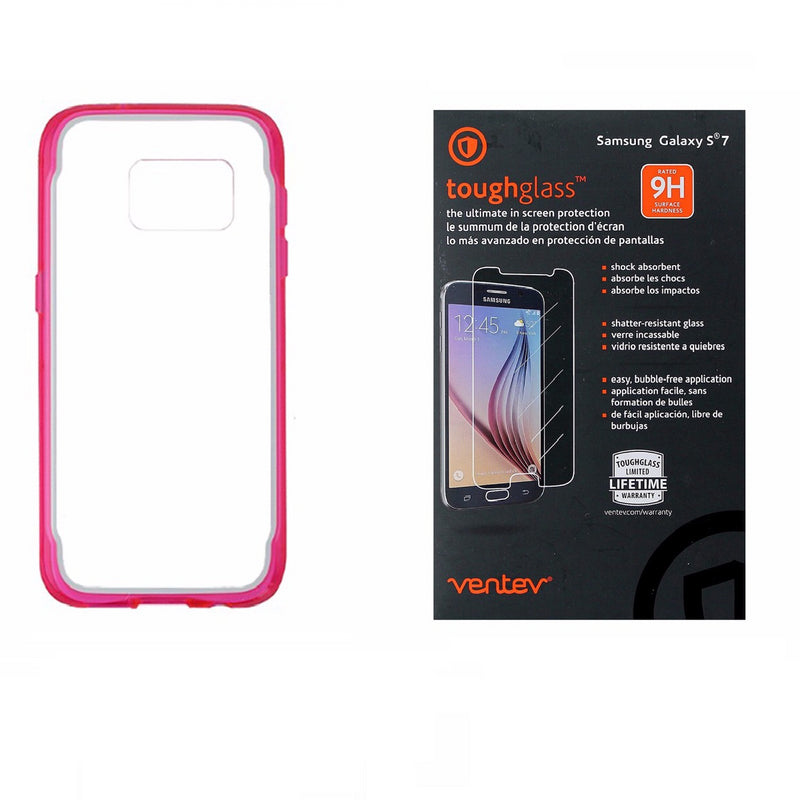 Griffin Clear/Pink Case + Ventev Glass Screen Protector for Samsung Galaxy S7 - Griffin - Simple Cell Shop, Free shipping from Maryland!