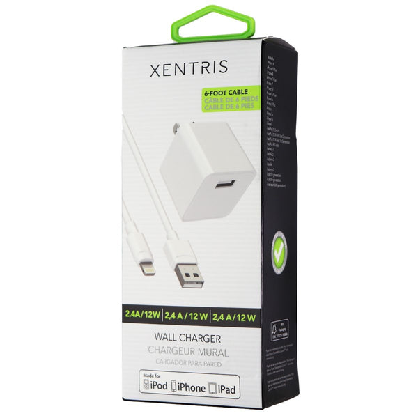 Xentris (12W/2.4A) Wall Charger USB Adapter & 6-Ft Cable for iPhones - White - Xentris - Simple Cell Shop, Free shipping from Maryland!