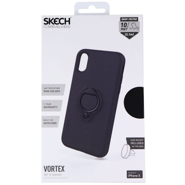 Skech Vortex Series Case with Ring Holder for Apple iPhone Xs / iPhone X - Black - Skech - Simple Cell Shop, Free shipping from Maryland!