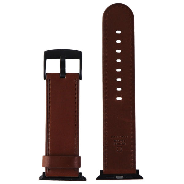 Platinum Leather Watch Strap for Apple Watch 42mm/44mm (PT-AWB42YBL) Bourbon - Platinum - Simple Cell Shop, Free shipping from Maryland!