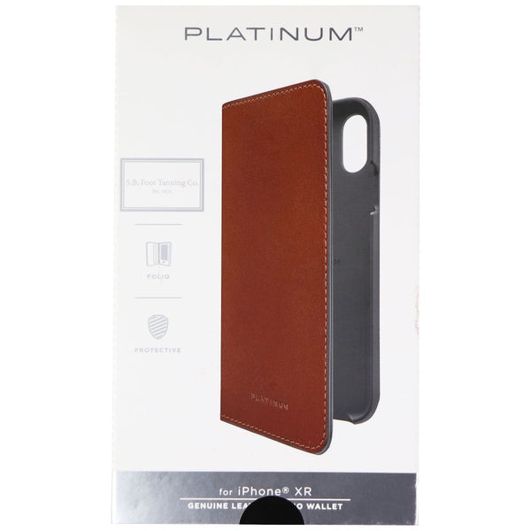 Platinum Leather Folio Case for Apple iPhone XR Smartphones - Papaya - Platinum - Simple Cell Shop, Free shipping from Maryland!
