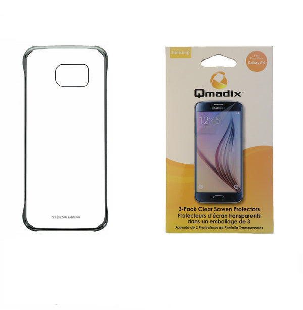 Samsung Clear/Silver Case + Qmadix Screen Protector 3-Pack for Samsung Galaxy S6 - Samsung - Simple Cell Shop, Free shipping from Maryland!