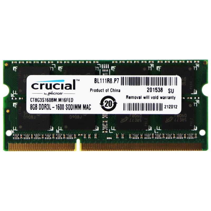 Crucial (8GB) DDR3L RAM 1600MHz SO-DIMM (CT8G3S160BM.M16FED) - Crucial - Simple Cell Shop, Free shipping from Maryland!