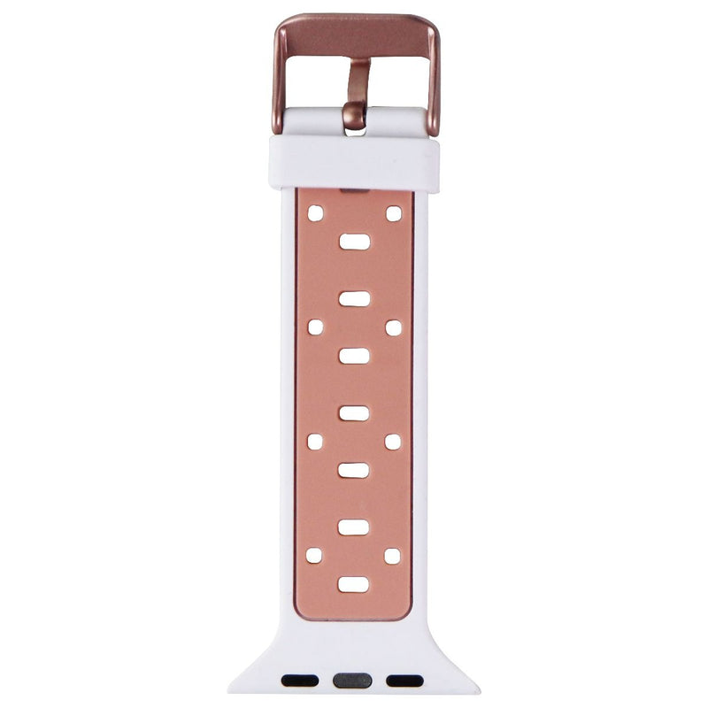 44mm Silicone Clasp for Apple Watch All Series 44/42mm- White/Pink - Clasp ONLY - Unbranded - Simple Cell Shop, Free shipping from Maryland!