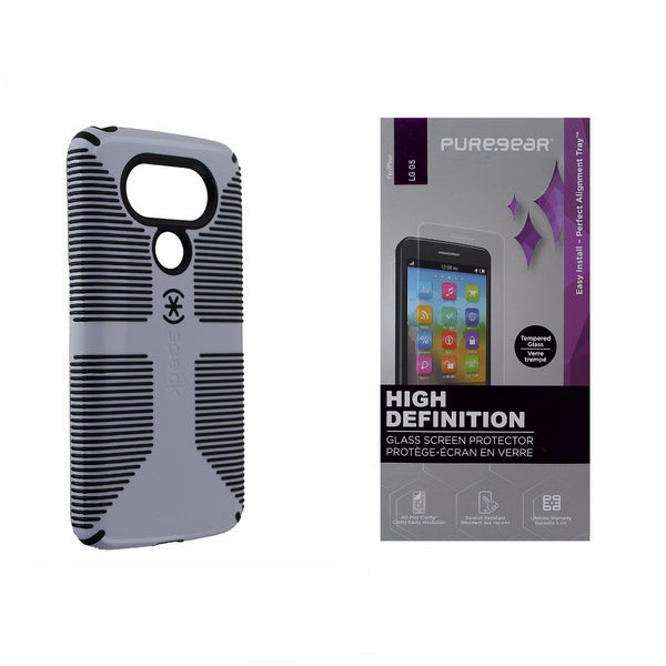 Speck White Grip Case and PureGear Tempered Glass Screen Protector for LG G5 - Speck - Simple Cell Shop, Free shipping from Maryland!