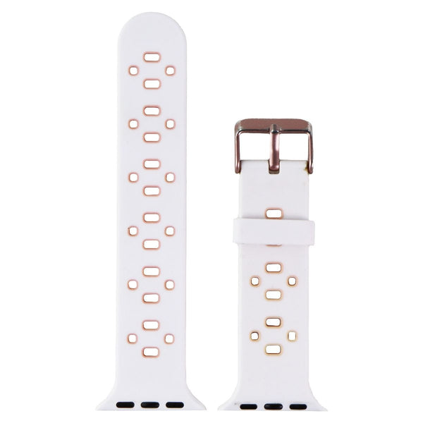 40mm Silicone Band for Apple Watch All Series 40 & 38mm Cases - White/Pink - Unbranded - Simple Cell Shop, Free shipping from Maryland!