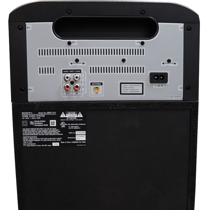 Sony High Power Audio System with Bluetooth (MHCV11C) - Black - Sony - Simple Cell Shop, Free shipping from Maryland!