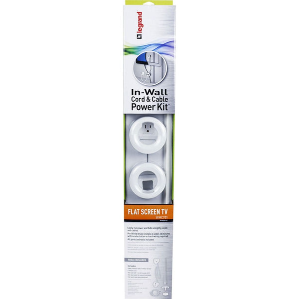 Legrand In-Wall Wiremold Cord & Cable Power Kit WMC701 White - Legrand - Simple Cell Shop, Free shipping from Maryland!