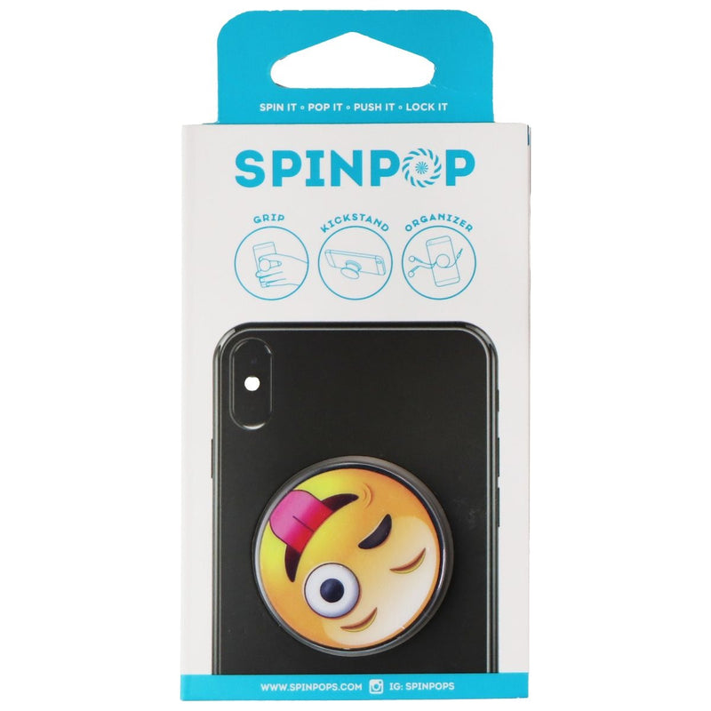 SpinPop Grip, Kickstand, Organizer Novelty Holder - Smiley Face Emoji - SpinPop - Simple Cell Shop, Free shipping from Maryland!