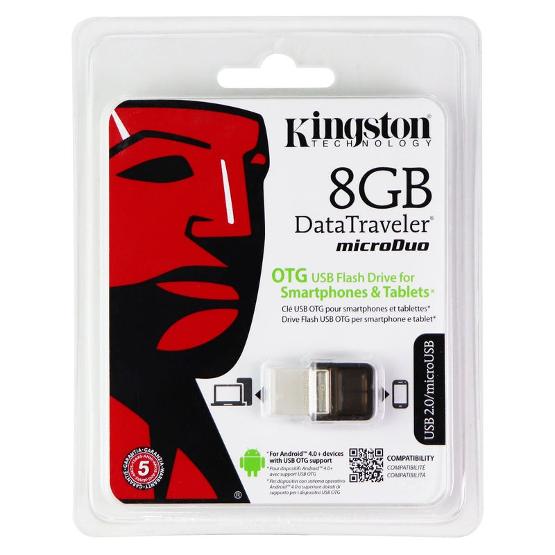 Kingston Digital 8GB Data Traveler MicroDuo USB 2.0 (micro-USB) OTG (D
