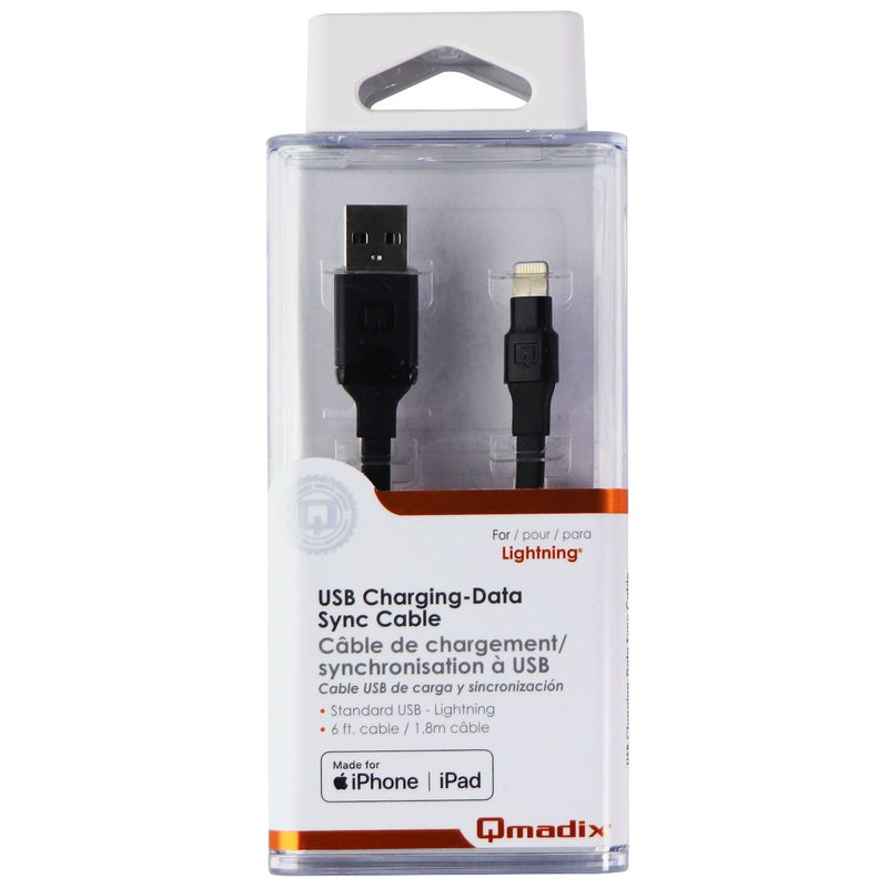 Qmadix 6ft. Charge & Data Sync Cable for iPhones - Black - Qmadix - Simple Cell Shop, Free shipping from Maryland!