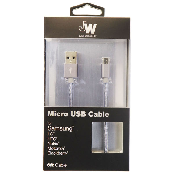 Just Wireless (JPA641IT) 6Ft Charge and Sync Cable for Micro USB Devices - Gray - Just Wireless - Simple Cell Shop, Free shipping from Maryland!