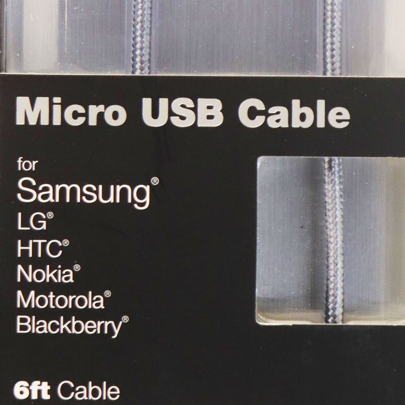 Just Wireless (JPA641IT) 6Ft Charge and Sync Cable for Micro USB Devices - Gray - Just Wireless - Simple Cell Shop, Free shipping from Maryland!