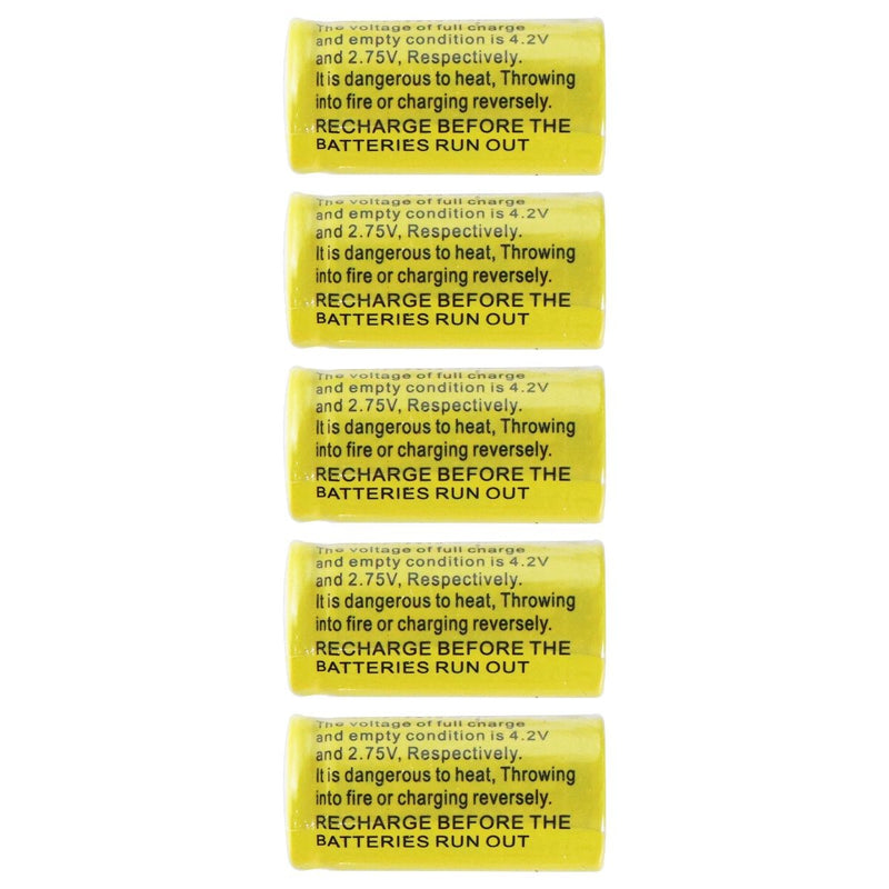 Mini Butterball LC 16340 800mAh 3.7V Battery (5 Pack) - Yellow - Mini Butterball - Simple Cell Shop, Free shipping from Maryland!