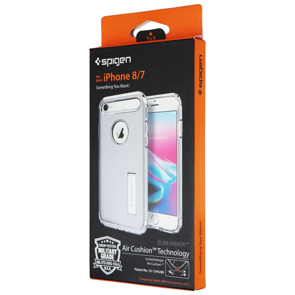 Spigen Slim Armor Series Case for Apple iPhone 8/7 - Satin Silver/Clear - Spigen - Simple Cell Shop, Free shipping from Maryland!