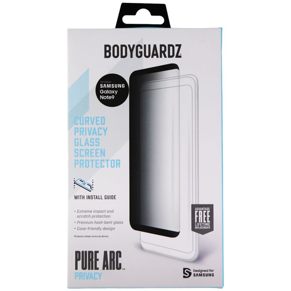 BodyGuardz Pure Arc Privacy Screen Protector for Samsung Galaxy Note 9 - Black - BODYGUARDZ - Simple Cell Shop, Free shipping from Maryland!
