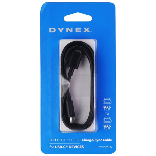 Dynex (DX-VCC322K) 3ft Charge/Sync Cable for USB-C Devices - Black - Dynex - Simple Cell Shop, Free shipping from Maryland!