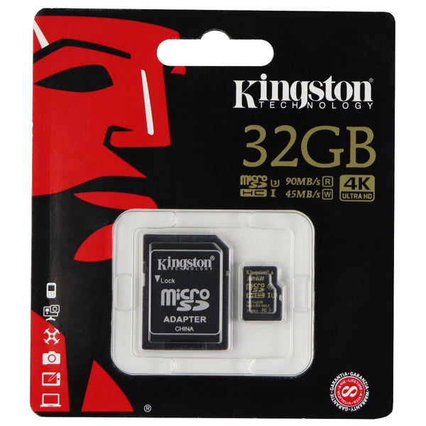 Kingston Digital 32GB MicroSDHC Class U3 UHS-I 90R/45W + SD Adapter (SDCG/32GB) - Kingston - Simple Cell Shop, Free shipping from Maryland!