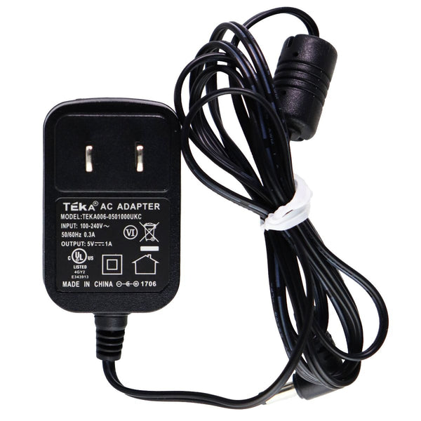 Teka (5V/1A) AC Adapter Power Supply Adapter - Black (TEKA006-0501000UKC) - Teka - Simple Cell Shop, Free shipping from Maryland!