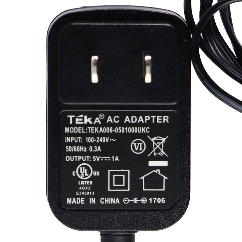 Teka (5V/1A) AC Adapter Power Supply Adapter - Black (TEKA006-0501000UKC) - Teka - Simple Cell Shop, Free shipping from Maryland!