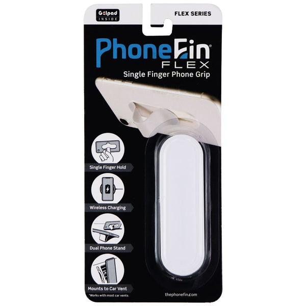 PhoneFin Flex Series Single Finger Phone Grip for Smartphones - White - PhoneFin - Simple Cell Shop, Free shipping from Maryland!