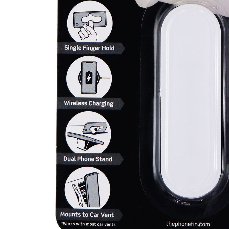 PhoneFin Flex Series Single Finger Phone Grip for Smartphones - White - PhoneFin - Simple Cell Shop, Free shipping from Maryland!