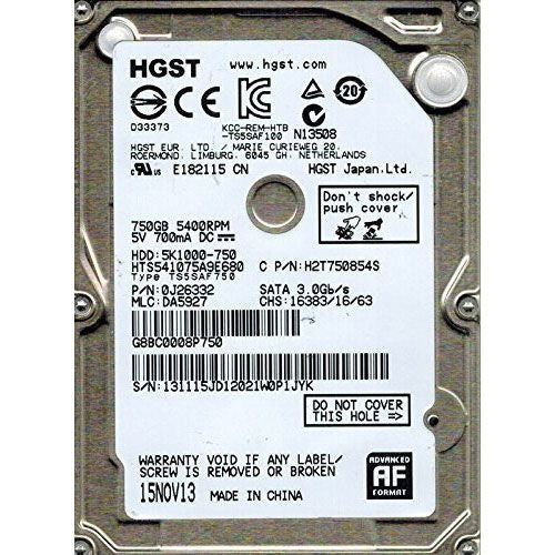 HGST 5K1000 HTS541075A9E680 - Internal Hard Drive - 750 GB - SATA 3Gb/s - HGST - Simple Cell Shop, Free shipping from Maryland!