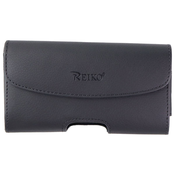Reiko Leather Horizontal Phone Pouch for Up to (6-inch) Smartphones - Black - Reiko - Simple Cell Shop, Free shipping from Maryland!