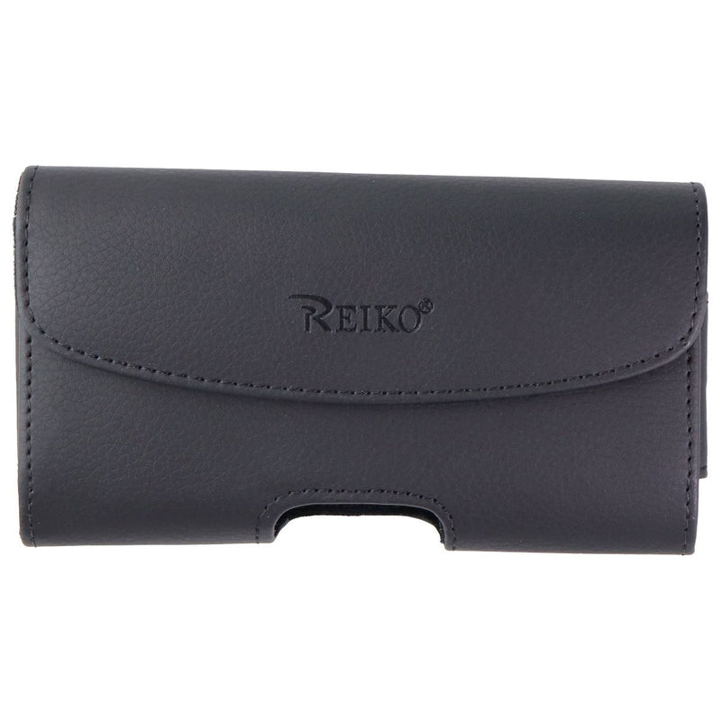 Reiko Leather Horizontal Phone Pouch for Up to (6-inch) Smartphones - Black - Reiko - Simple Cell Shop, Free shipping from Maryland!