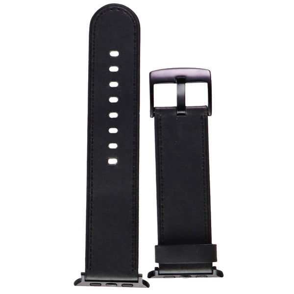 Platinum Leather Watch Strap for Apple Watch 42mm/44mm (PT-AWB42PBL) Black - Platinum - Simple Cell Shop, Free shipping from Maryland!