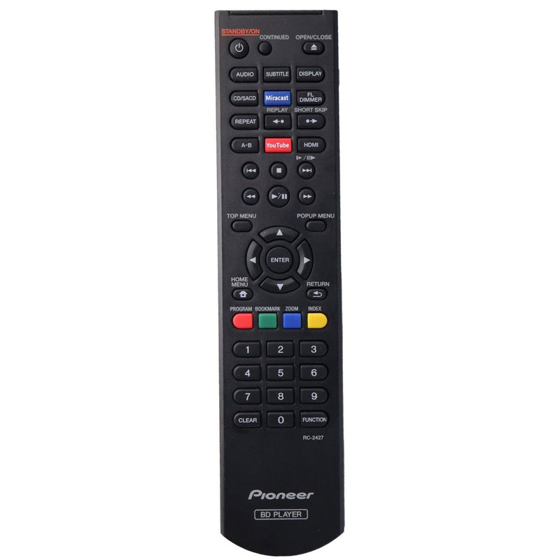 Pioneer Remote (RC-2427) for Select Pioneer Blu-Ray Disc Players - Black - Pioneer - Simple Cell Shop, Free shipping from Maryland!