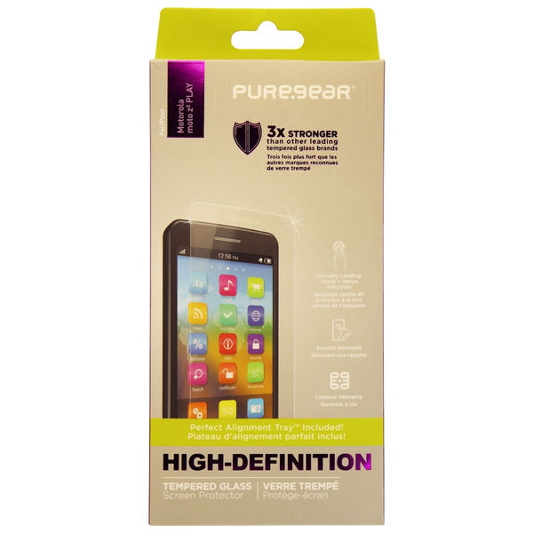 PureGear HD Tempered Glass Screen Protector for Moto Z2 Play - Clear - PureGear - Simple Cell Shop, Free shipping from Maryland!