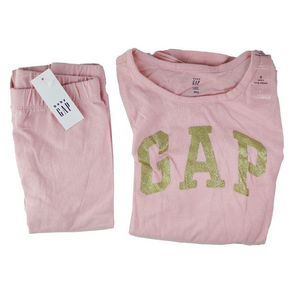 Baby GAP - 5 Years Long Sleeve T-Shirt & Pants (42-45in/40-46lbs) - Pink / Gold - GAP - Simple Cell Shop, Free shipping from Maryland!