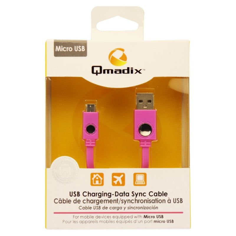 Qmadix (QM-USBMICROV2-PK) USB Charging and Data Sync Cable for Micro USB - Pink - Qmadix - Simple Cell Shop, Free shipping from Maryland!