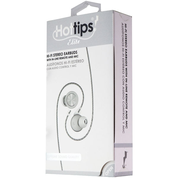 Hottips Elite Wired 3.5mm Hi-Fi Stereo EarBuds with In-line Remote/Mic - Silver - Hottips - Simple Cell Shop, Free shipping from Maryland!
