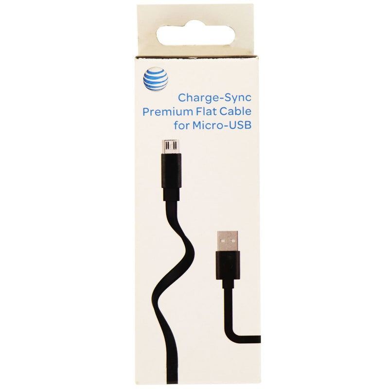 AT&T Flat Charge and Sync Universal Micro-USB to USB 4 Ft Cable - Black - AT&T - Simple Cell Shop, Free shipping from Maryland!