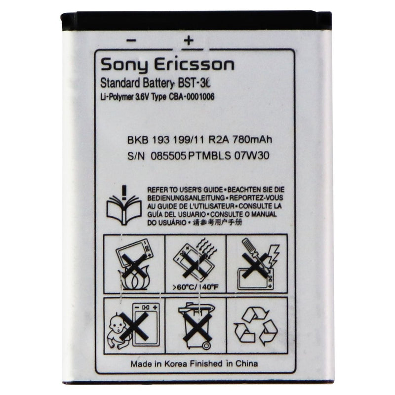 Sony Ericsson Rechargeable OEM 780mAh Battery (BST-36) - Sony - Simple Cell Shop, Free shipping from Maryland!