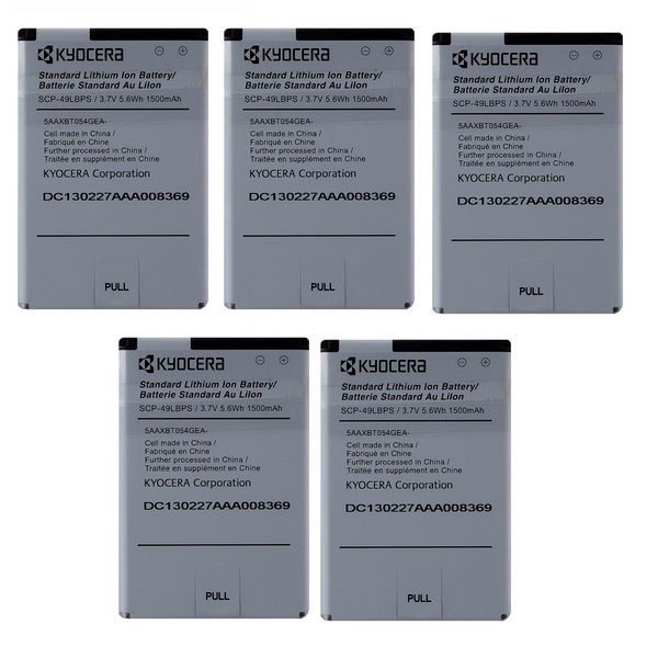 KIT 5x Kyocera C5170 1500 mAh Battery - SCP-49LBPS OEM - Kyocera - Simple Cell Shop, Free shipping from Maryland!
