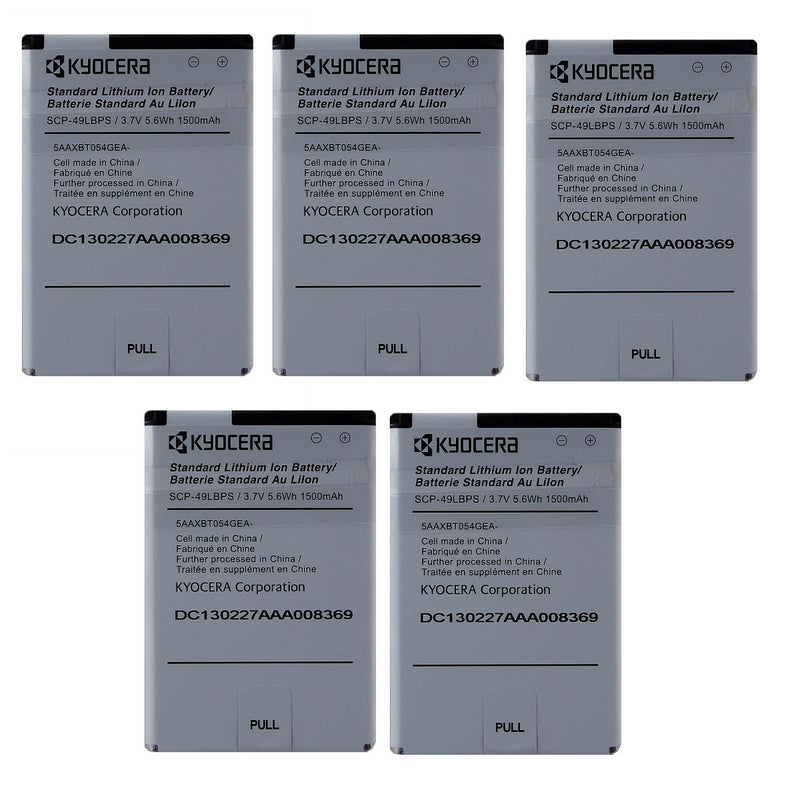 KIT 5x Kyocera C5170 1500 mAh Battery - SCP-49LBPS OEM - Kyocera - Simple Cell Shop, Free shipping from Maryland!