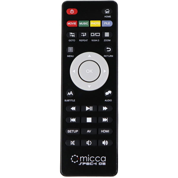 Micca Speck G2 OEM Remote Control - Gloss Black - Micca - Simple Cell Shop, Free shipping from Maryland!