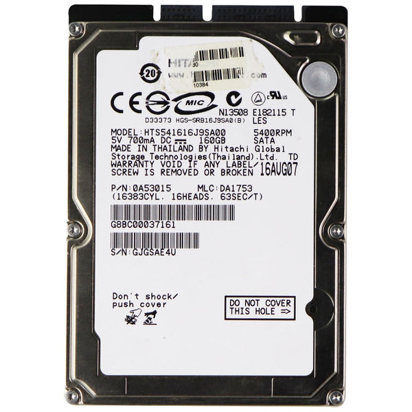 Hitachi (160GB) 2.5 SATA Hard Drive (HTS541616J9SA00) - Hitachi - Simple Cell Shop, Free shipping from Maryland!