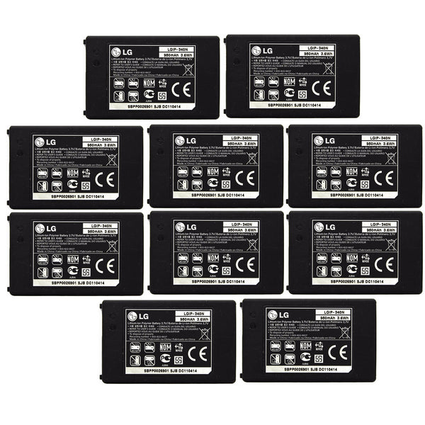 KIT 10x LG LGIP-340N 950 mAh Replacement Battery for LG GR500 Rumor 2 Tritan - LG - Simple Cell Shop, Free shipping from Maryland!