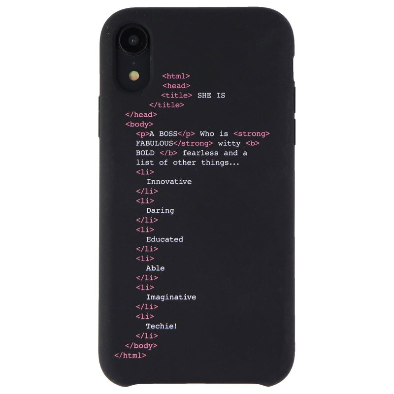My Social Canvas GRLCODEPHNCS003 Girl Code Case for iPhone XR - Black - My Social Canvas - Simple Cell Shop, Free shipping from Maryland!