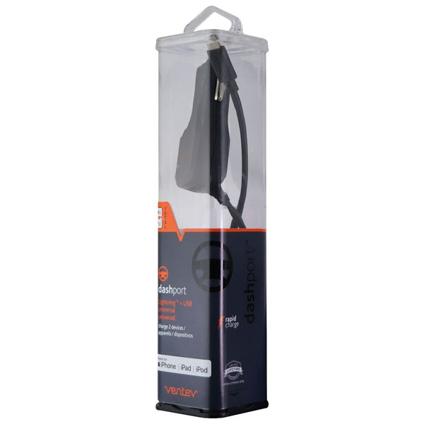 Ventev Coiled Car Charger with Connector and Extra USB Port - Black - Ventev - Simple Cell Shop, Free shipping from Maryland!