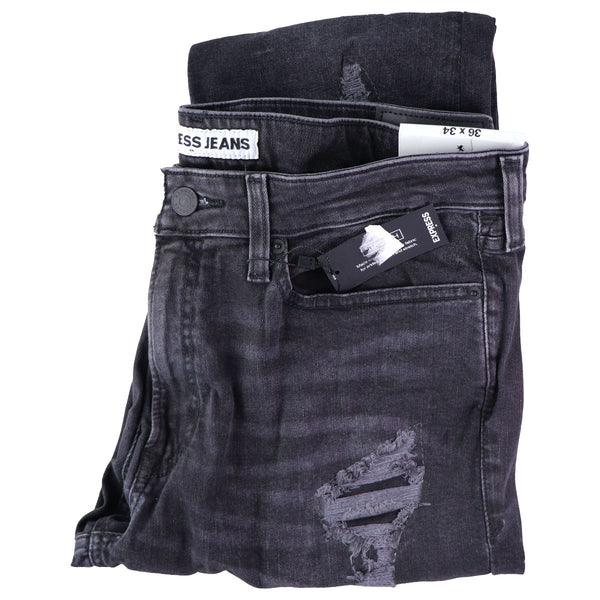 Express Jeans - Stretch Jeans (36 waist x 34 length) - Black/Ripped/Skinny Leg - Express - Simple Cell Shop, Free shipping from Maryland!