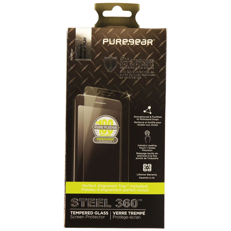 PureGear Steel 360 Tempered Glass Screen Protector for Moto Z2 Play - Clear - PureGear - Simple Cell Shop, Free shipping from Maryland!