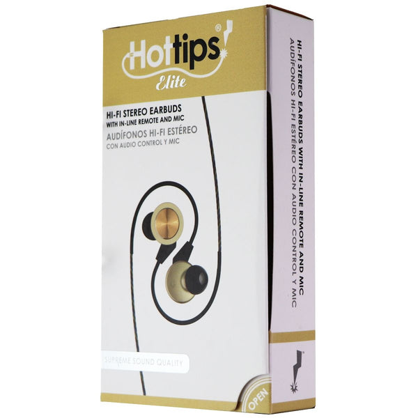 Hottips Elite Wired 3.5mm Hi-Fi Stereo EarBuds with In-line Remote/Mic - Gold - Hottips - Simple Cell Shop, Free shipping from Maryland!
